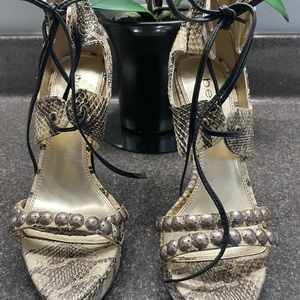 Bebe Snakeskin Heels
